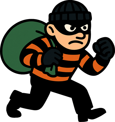 hırsız.
In-Game asset.  2d.  High contrast.  No shadows