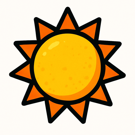 sun.
In-Game asset.  2d.  High contrast.  No shadows