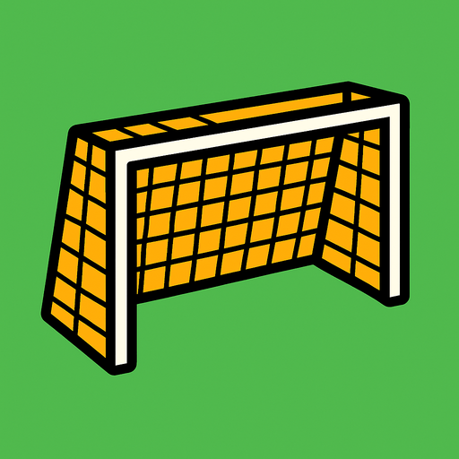 football goal.
In-Game asset.  2d.  High contrast.  No shadows
