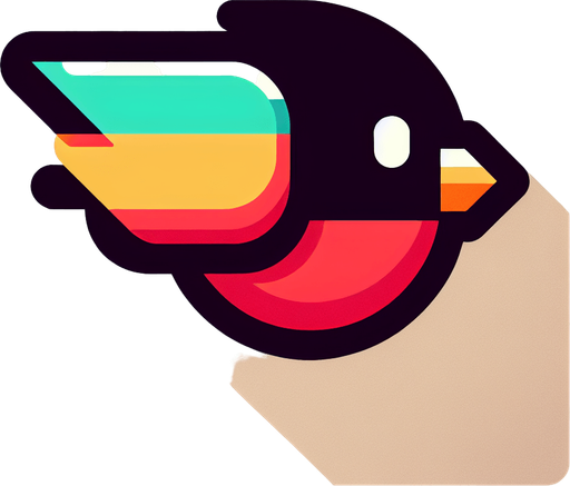 FLAPPY BIRD Png.
Single Game Texture. In-Game asset. 2d. Blank background. High contrast. No shadows.