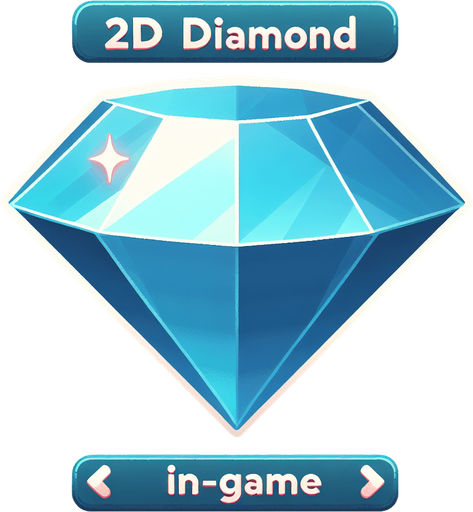 Diamond.
Single Game Texture.  In-Game asset.  2d.  Blank background.  No shadows