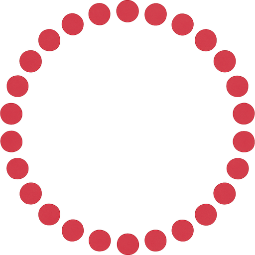 empty circle dotted.
In-Game asset.  2d.  High contrast.  No shadows
