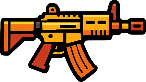 Fusil.
In-Game asset.  2d.  High contrast.  No shadows