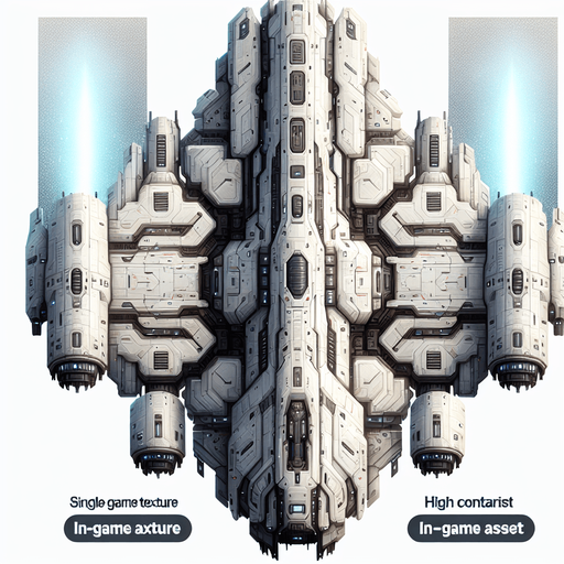 Uma nave virada para cima intergalactica, branca fundo png.
Single Game Texture. In-Game asset. 2d. Blank background. High contrast. No shadows.