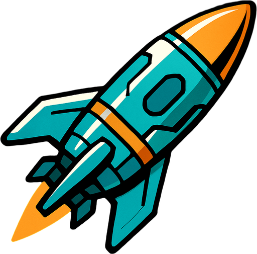 Misil futurista.
In-Game asset.  2d.  High contrast.  No shadows