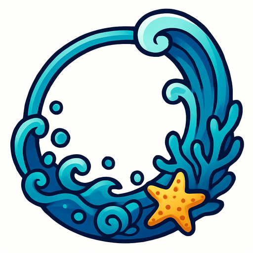 Cerceau de l'océan.
In-Game asset.  2d.  High contrast.  No shadows