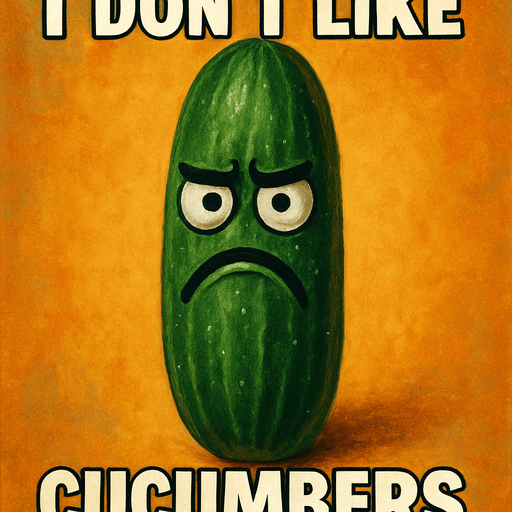 photo of a cucumber meme