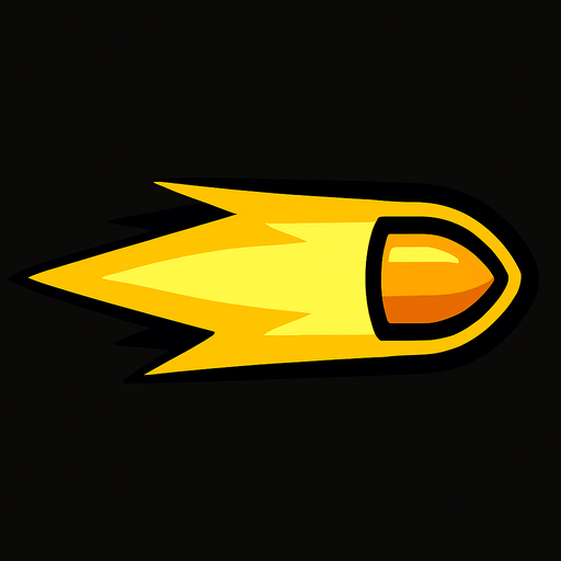 2d beam bullet.
In-Game asset.  2d.  High contrast.  No shadows