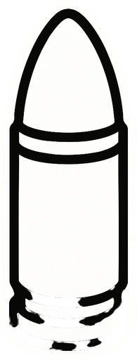 white bullet.
In-Game asset.  2d.  High contrast.  No shadows