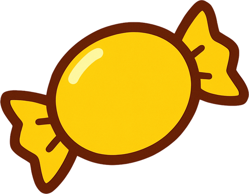 candy yellow.
In-Game asset.  2d.  High contrast.  No shadows