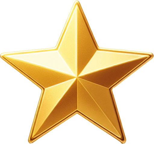 étoile dorée toute simple comme dans les commentaires d'un site web