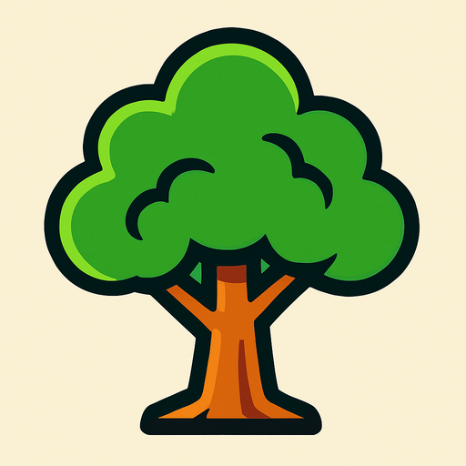 Ağaç.
In-Game asset.  2d.  High contrast.  No shadows