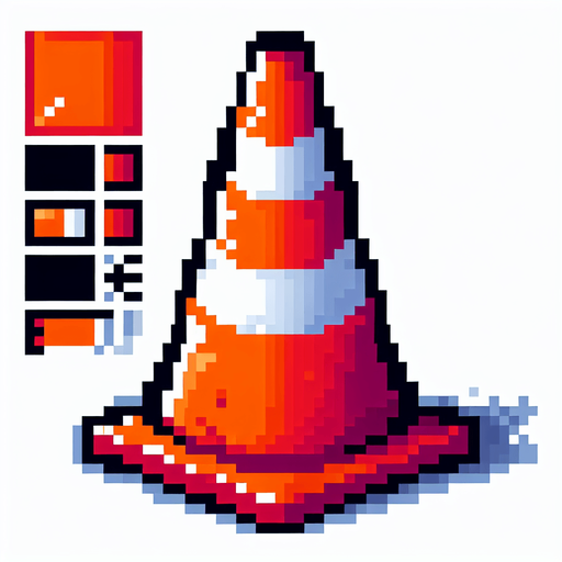 a traffic cone.
video game sprite