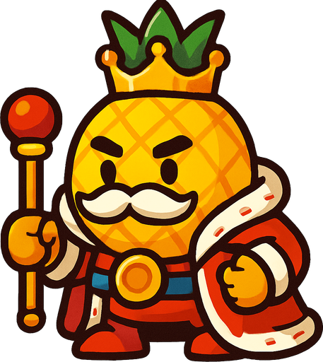 Furit King!.
In-Game asset.  2d.  High contrast.  No shadows