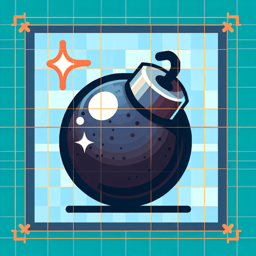 bomb Single Game Texture. In-Game asset. 2d. No shadows. flat. detailed