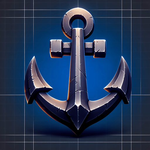 anchor.
Single Game Texture. In-Game asset. 2d. Blank background. High contrast. No shadows.