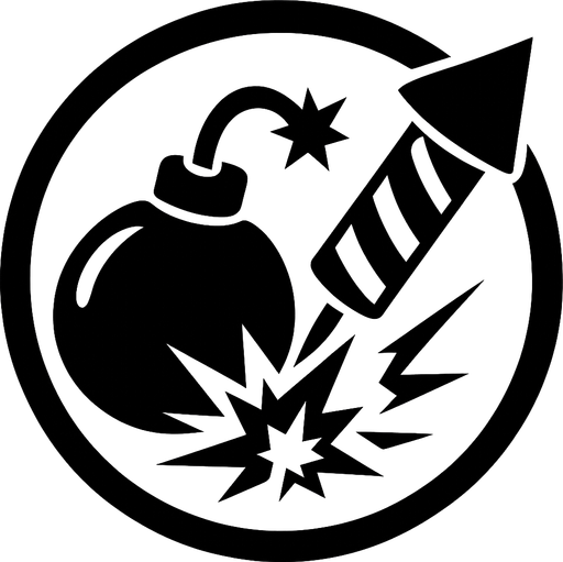 Una bomba grande y un cohete de fuego artificial chino