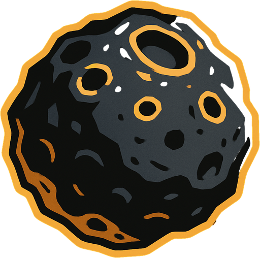 astroid remove background.
In-Game asset.  2d.  High contrast.  No shadows