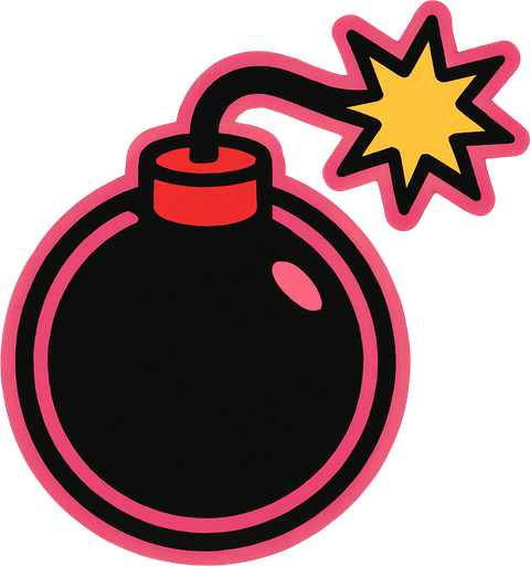 bomba.
In-Game asset.  2d.  High contrast.  No shadows