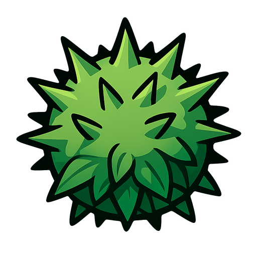 planty spike ball with no stem.
In-Game asset.  2d.  High contrast.  No shadows