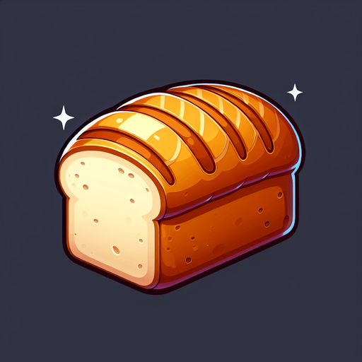 bread,cartoon,2d,blank background.
Single Game Texture.  In-Game asset.  2d.  Blank background.  High contrast.  No shadows