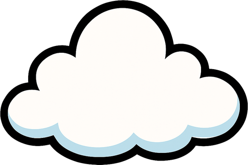 cloud.
In-Game asset.  2d.  High contrast.  No shadows