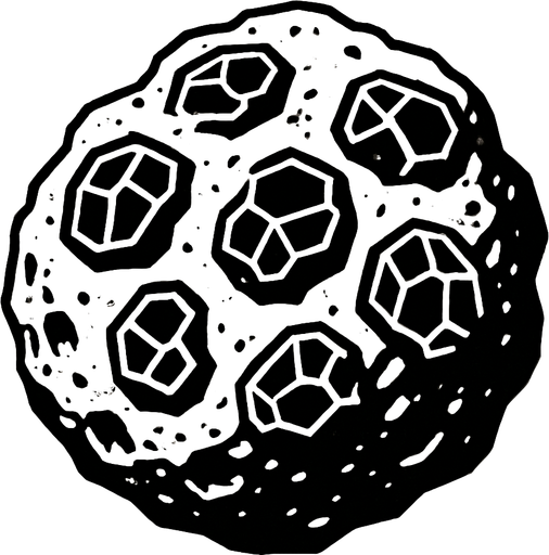 asteroid manganese - yazısız.
In-Game asset.  2d.  High contrast.  No shadows
