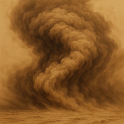 Tormenta de arena, algo realista.
In-Game asset.  2d.  High contrast.  No shadows