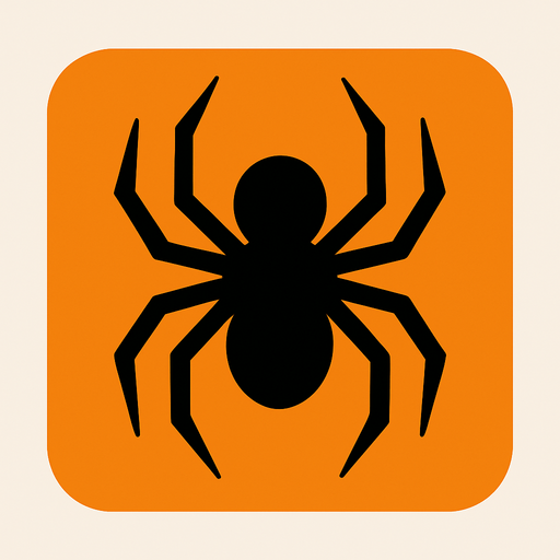 spider icon.
In-Game asset.  2d.  High contrast.  No shadows