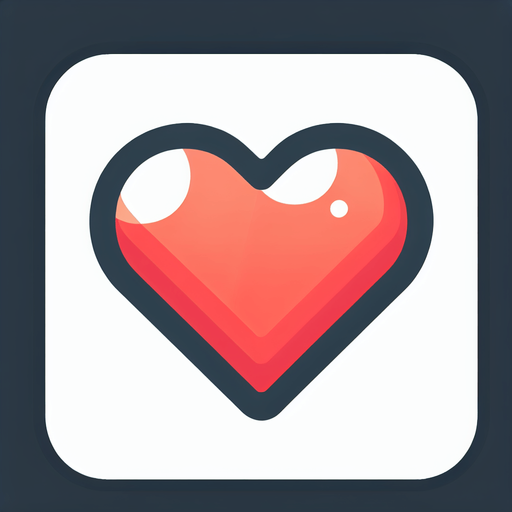 Heart icon.
Single Game Texture. In-Game asset. 2d. Blank background. High contrast. No shadows.