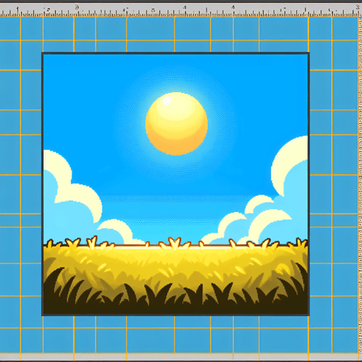 Нарисованы е обложка по верху небольшое сонце  небо  лето  
 Убрать рамку.
Single Game Texture. In-Game asset. 2d. Blank background. High contrast. No shadows.