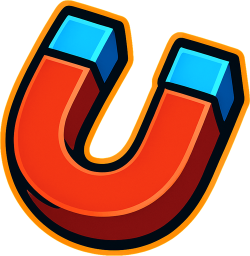 magnet.
In-Game asset.  2d.  High contrast.  No shadows