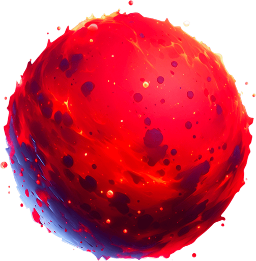 uma particula vermelha brilhante, fundo png.
Single Game Texture. In-Game asset. 3d. Blank background. High contrast. No shadows.