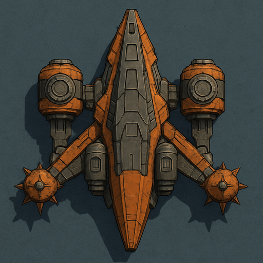 mine spaceship top view.