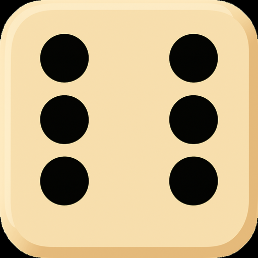 Zar 6 olsun. İçindeki deliklerin içi dolu siyah olsun.