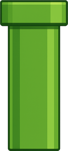 flappy birdteki borular yeşil olsun. No background. Transparent background. Blank background. No shadows. 2d. In-Game asset. flat