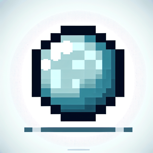a pixel bubble.
Single Game Texture.  In-Game asset.  2d.  Blank background.  High contrast.  No shadows