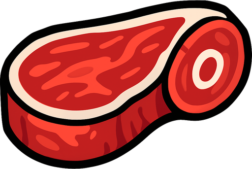 meat no background.
In-Game asset.  2d.  High contrast.  No shadows