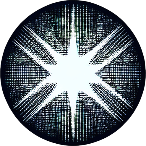 Una estrella redondita.
Single Game Texture.  In-Game asset.  2d.  Blank background.  High contrast.  No shadows