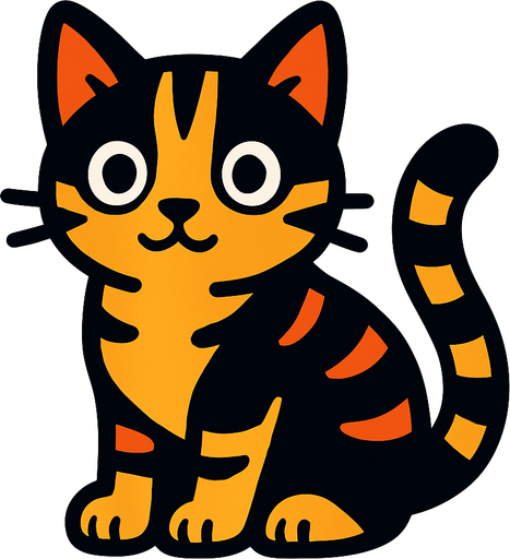 Chat (animal).
In-Game asset.  2d.  High contrast.  No shadows