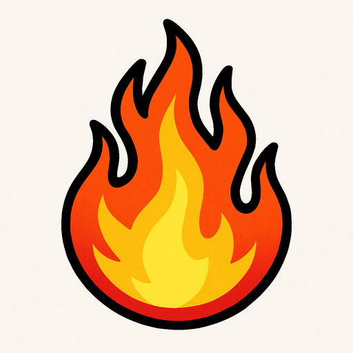 Fire.
In-Game asset.  2d.  High contrast.  No shadows