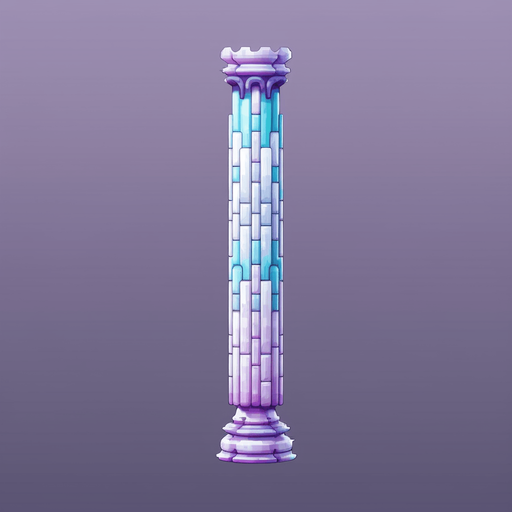 Single tall column
Game Texture. In-Game asset. 2d. Pixelart. White background. Blank background. Low detail. High contrast.