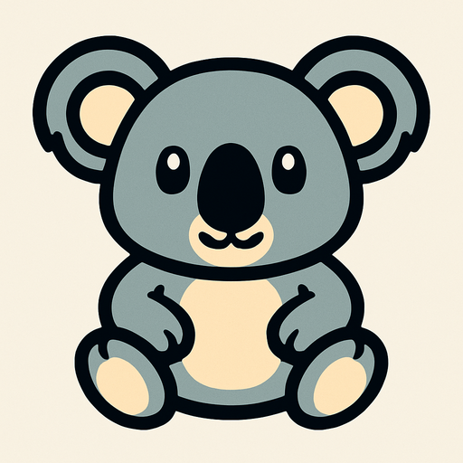 Koala.
In-Game asset.  2d.  High contrast.  No shadows