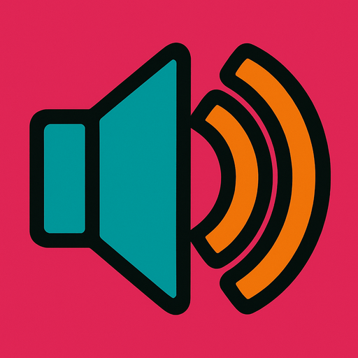 Symbol of opening speaker.
In-Game asset.  2d.  High contrast.  No shadows