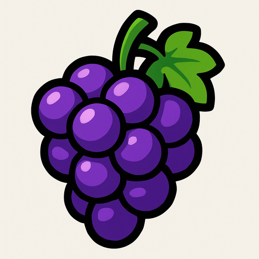 grape.
In-Game asset.  2d.  High contrast.  No shadows