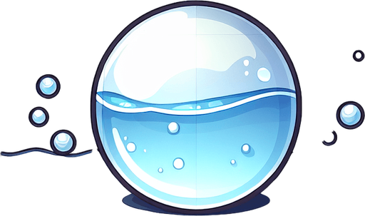 White water bubble.
Single Game Texture. In-Game asset. 2d. Blank background. High contrast. No shadows.