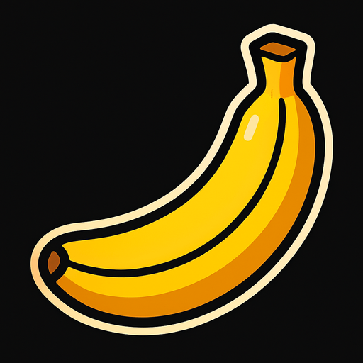 Banana.
In-Game asset.  2d.  High contrast.  No shadows