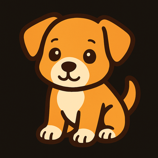 Chiot (animal).
In-Game asset.  2d.  High contrast.  No shadows