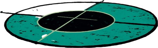 Make a centercircle in an abandoned school.
In-Game asset.  2d.  High contrast.  No shadows