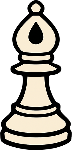 White Bishop Chess.
In-Game asset.  2d.  High contrast.  No shadows